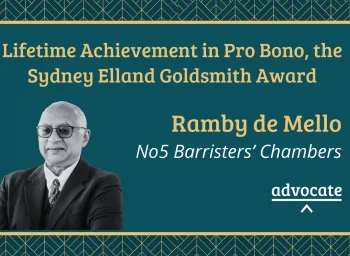 Ramby De Mello   Lifetime Achievement In Pro Bono 1