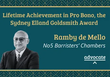 Ramby De Mello   Lifetime Achievement In Pro Bono 1