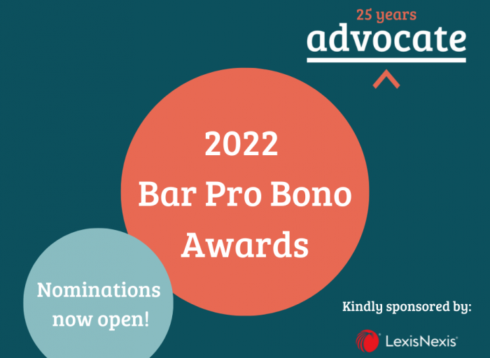 2022 Bar Pro Bono Awards Nominations Open